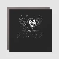 Crow, Retro F-Caw-F Bird Crow Funny Crow Bird Cawi Car Magnet
