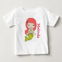 Personalized Mermaid Baby One Piece Tshirt