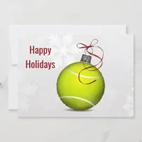 tennis player Holiday Greeting Cards