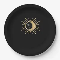 Whimsigoth Sun Moon Space Classic Paper Plates