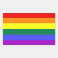 LGBT Pride Rainbow Flag Rectangular Sticker