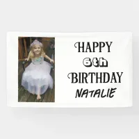 Personalized Photo and Age Happy Birthday Banner