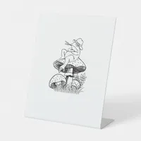 Cottagecore Aesthetic Frog Mushroom Toad Goblincor Pedestal Sign