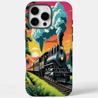 Steam Engine Sunset Ride iPhone 16 Pro Max Case