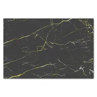 Black and Gold Marble Tissue Paper