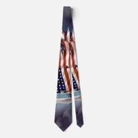 Fallen But Not Forgotten Smoke and Torn Flag Tie