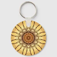 Geometric Sunflower Keychain