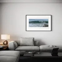 Rolling Wave Seascape Beach Photograph  Framed Art