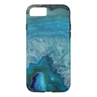 Blue Geode Minerals Cell Phone Case