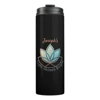 Custom Name Lotus - [NAME] Shines Bright Thermal Tumbler