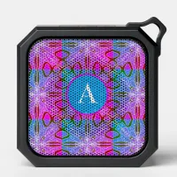 Cute Girly Whimsical Folk Art Pink Purple Blue Bluetooth Speaker