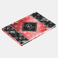 Elegant 80th Ruby Wedding Anniversary Celebration Guest Book