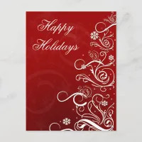 Red White Christmas Tree Corporal Holiday Card