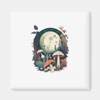 Aesthetic Goblincore And Cottagecore Mushroom Crea Magnet