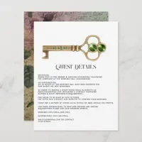 Halloween Gothic Guest Details Enclosure Card