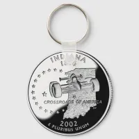 State Quarter of Indiana Reverse Side Faux Keychain