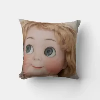 Googly Girl Throw Pillow