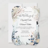 Ethereal Delicate Watercolor Serene Foliage   Invitation