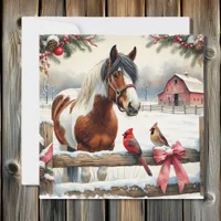 Spotted Pinto Horse and Cardinals Personalized