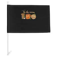 Tis The Season Mexican Christmas Cafecito Pan Dulc Car Flag
