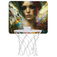 Beautiful Colorful Goddess Mini Basketball Hoop