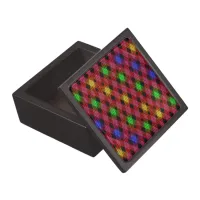 Gingham Check Multicolored Pattern Keepsake Box