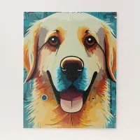 Happy Golden Retriever Jigsaw Puzzle