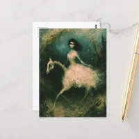 The Woman and Her Skeletal Sea Horse Postcard