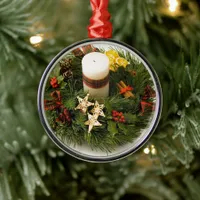 Advent Wreath Metal Ornament