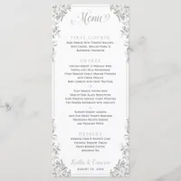 Elegant Wedding or Event Menus (Gray)