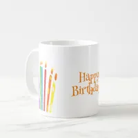 Colorful Candles - Happy Birthday  Coffee Mug