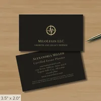 Professional Black Custom Logo Business Card