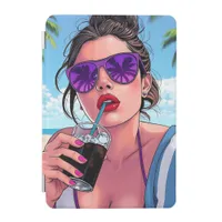 Purple Bikini, Sunglasses and Bandana Woman  iPad Mini Cover