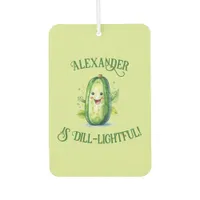 Cute Green Cartoon Pickle Air Freshener