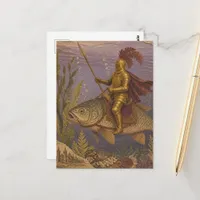 Ocean Knight Fantasy Postcard
