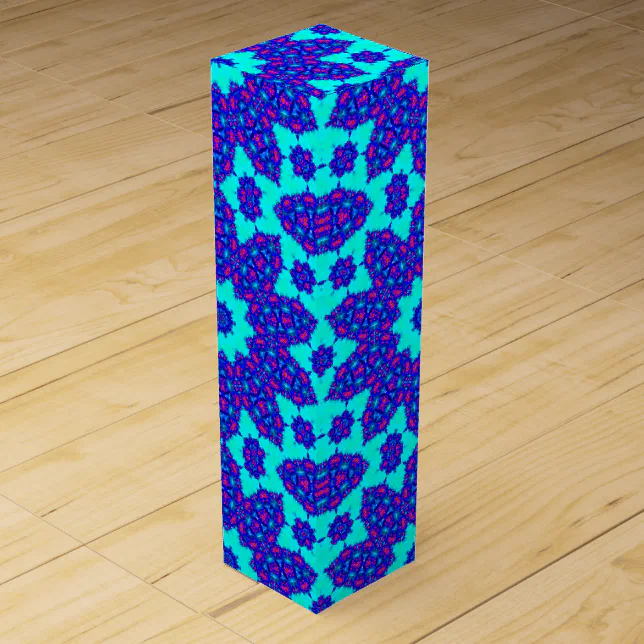 Magic Blue kaleidoscope flourished Wine Box