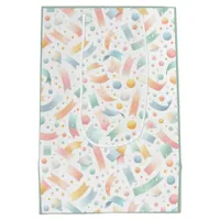 Cute Fun Kids Confetti Colorful Pastel Birthday Medium Gift Bag