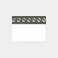 Luxurious Gold Paw Print Animal Lover Post-it Notes