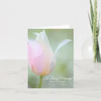 Pastel Tulip Spring Funeral Memorial Sympathy Thank You Card