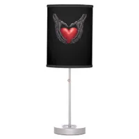 Skeleton Hand Heart Table Lamp