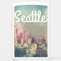 Dreamy Seattle Skyline and Space Needle Zippo Lighter