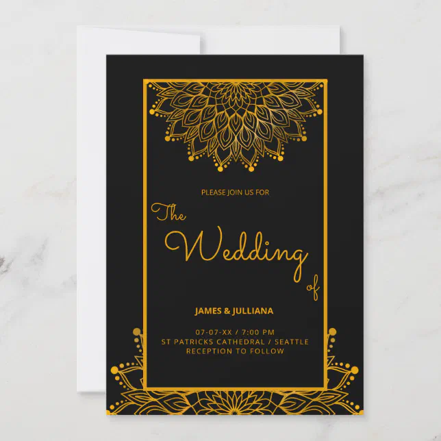 Traditional mandala classic elegant Invitation