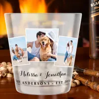 Personalized 3 Photo Unique Newlywed Wedding Shot Glass