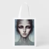 Jellyfish Woman Fantasy Grocery Bag