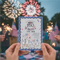 We The Silly Geese 250th Funny Celebration Invitation