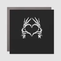 Skeleton Heart Hands - Halloween - Skeleton Hands  Car Magnet