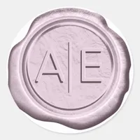 Wax Seal Wedding Accent Initials Lt Mauve ID967