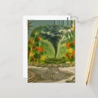 Tornado in the Gelatin Dessert Surreal Art Postcard