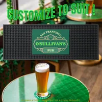 Design Your Own Green Irish Pub San Francisco Beer Bar Mat