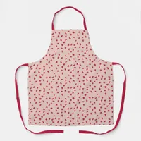 Scattered Heart Doodles Peach Valentine's Day Apron